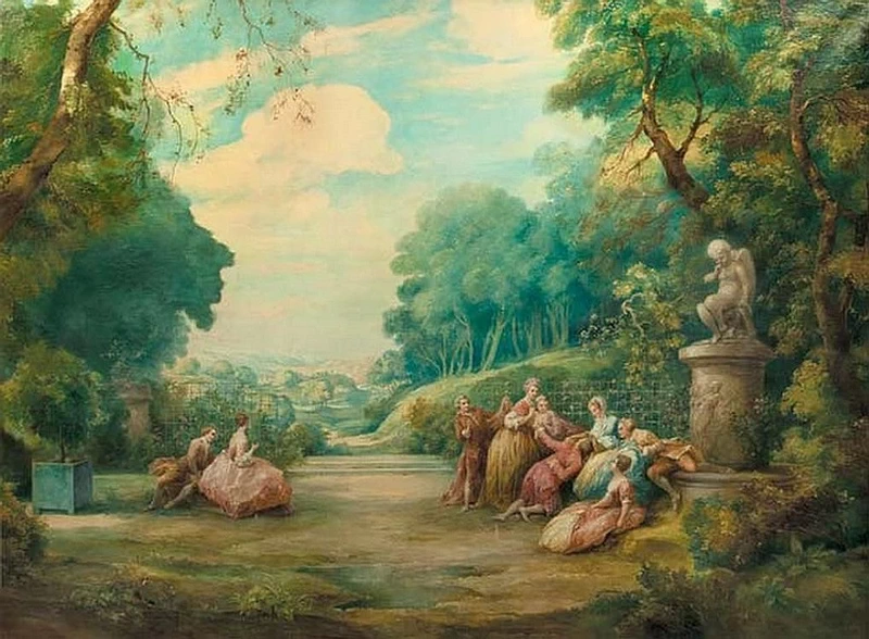 Johann Christian Vollerdt - 101, Paesaggio con figure
